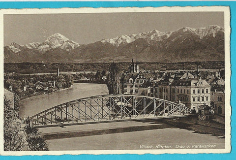 AK Villach. Drau und Karawanken. (1939-40)