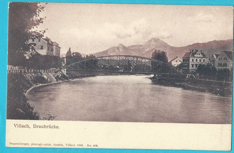AK Villach. Draubrücke. (1903)