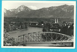 AK Villach, Draubrücke mit Mittagskogel.