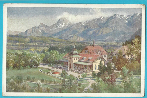 AK Warmbad Villach. nach einem Aquarell von Compton.