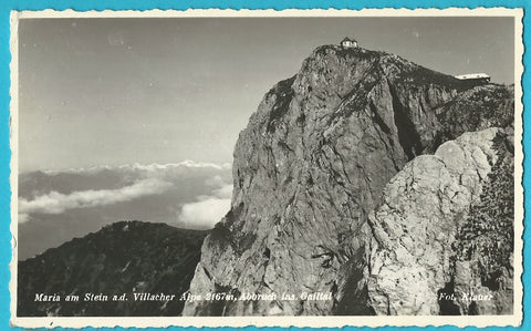 AK Maria am Stein a. d. Villacher Alpe, Abbruch ins Gailtal.