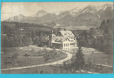 AK Villach-Bad mit Karawankenkette.