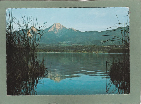 AK Abendstimmung am Faakersee mit Mittagskogel.
