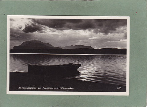 AK Abendstimmung am Faakersee mit Villacheralpe.