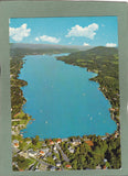 AK Blick auf die Veldener Bucht und den Wörthersee.