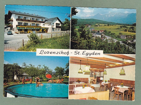 AK Roach – St. Egyden. Restaurant Lorenzihof u. Sonnenhof. Besitzer: J. u. A. Reichmann.