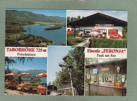 AK Egg am Faakersee. Jausenstation Taborhöhe. Eiscafe Feronja. Seestraße 8.