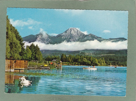 AK Am schönen Faakersee mit Blick gegen Mittagskogel.