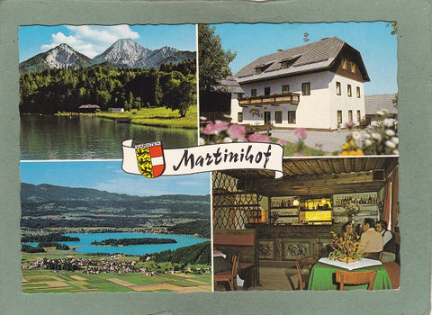AK Latschach ob dem Faaker See. Gasthof Pension Martinihof. Familie Lattacher.