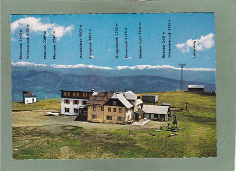 AK Gerlitzen-Gipfelhaus mit Blick auf das Nockgebiet.