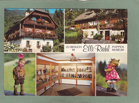 AK Zu Besuch im Elli Riehl Puppenmuseum. Einöde, Treffen bei Villach.