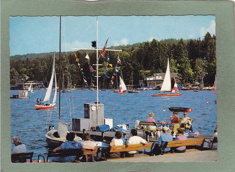 AK Alpenseebad Velden am Wörthersee. Segelsport in der Bucht von Velden.