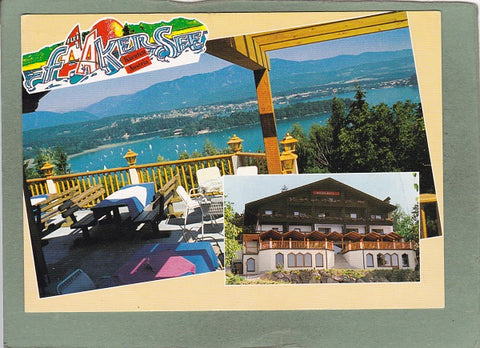 AK Faaker See. Oberaichwald, Aussichtsweg 30. Panoramacafe Hotel Schachinger.