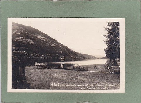 AK Blick von der Therasse Hotel Annenheim am Ossiachersee.