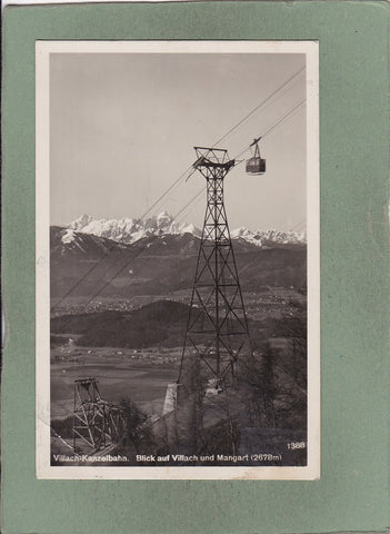 AK Villach-Kanzelbahn. Blick auf Villach und Mangart.