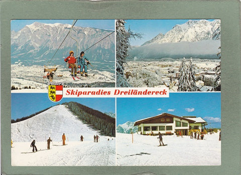 AK Skiparadies Dreiländereck. Arnoldstein.