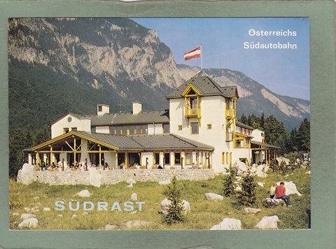 AK Südrast. Österreichs Südautobahn. Autobahnrestaurant Dreiländerecke. Arnoldstein.
