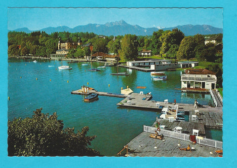 AK Velden am Wörthersee. Schloßhotel mit Karawanken.