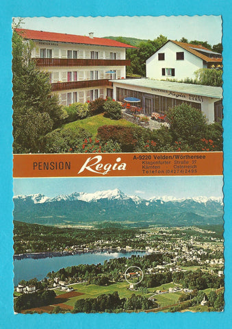 AK Velden am Wörthersee. Pension Regia. Inhaber: Mathilde Daxkobler u. Med. Rat. Dr. Wlasak.