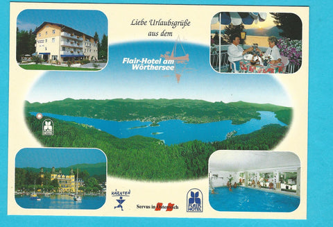 AK Velden/Auen Flair Hotel am Wörthersee. Familie Frank Lecocq Süduferstraße/Quellenweg 97.