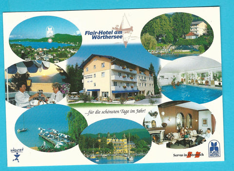AK Velden/Auen Flair Hotel am Wörthersee. Familie Frank Lecocq Süduferstraße/Quellenweg 97.