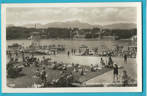 AK Velden am Wörthersee. Strandbad Bulfon -Ulbing. (1933)
