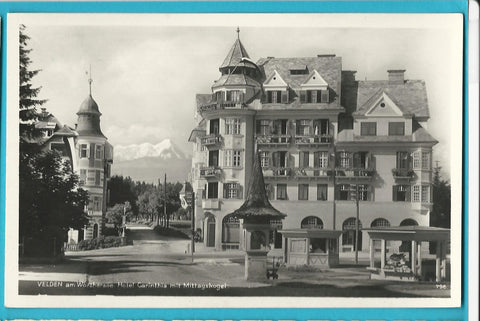 AK Velden am Wörthersee. Hotel Carinthia mit Mittagskogel.