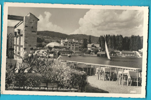 AK Velden am Wörthersee. Blick von der Schlossterrasse.
