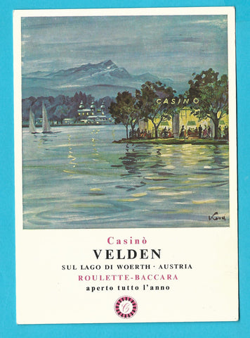 AK Casino Velden sul Lago di Woerth. (quadro ad olio da Prof. H. Kosel)