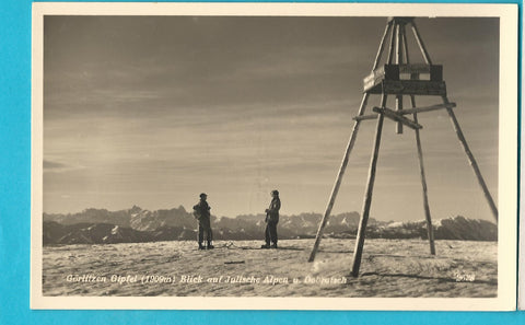 AK Görlitzen Gipfel. Blick auf Julische Alpen u. Dobratsch. (1937)