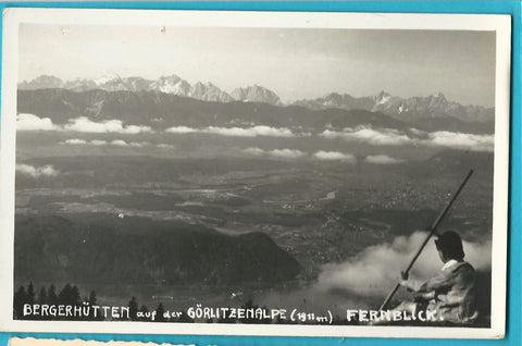 AK Bergerhütten auf der Görlitzenalpe. Fernblick.