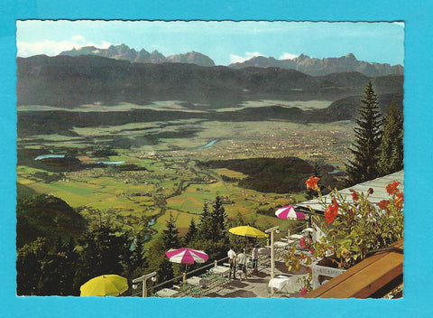 AK Blick von der Kanzelhöhe auf Villach.