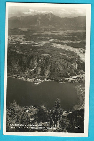 AK Kanzelbahn - Ossiachersee. Ausblick vom Kanzelwartturm. (1931)