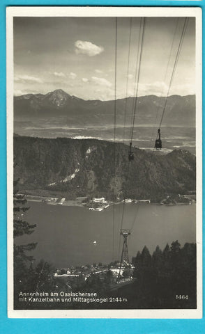 AK Annenheim am Ossiachersee mit Kanzelbahn und Mittagskogel. (1928)