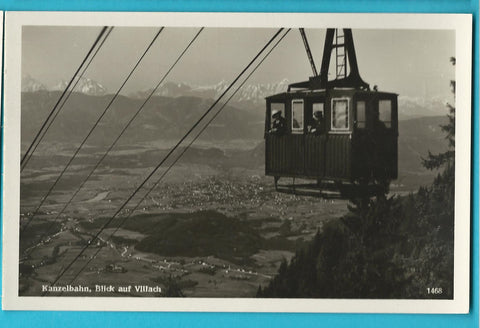 AK Kanzelbahn, Blick auf Villach. (1933)
