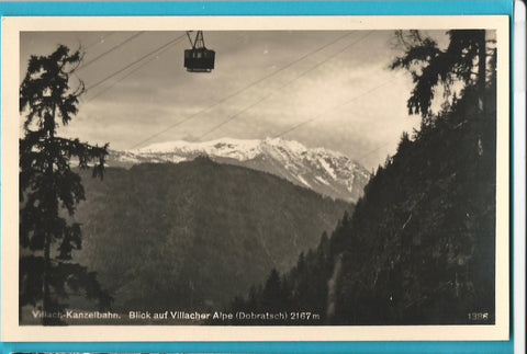 AK Villach - Kanzelbahn. Blick auf Villacher Alpe (Dobratsch) (1941)