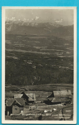 AK Görlitzen. Bergerhütten. Blick gegen Wörthersee und Karawanken.