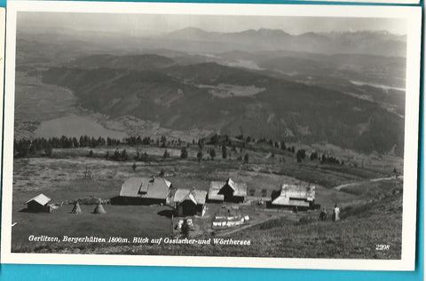 AK Gerlitzen, Bergerhütten. Blick auf Ossiacher- und Wörthersee.