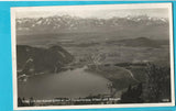AK Blick von der Kanzel auf Ossiachersee, Villach und Mangart. (1929)