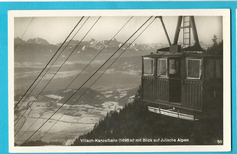 AK Villach - Kanzelbahn mit Blick auf Julische Alpen. (1928)