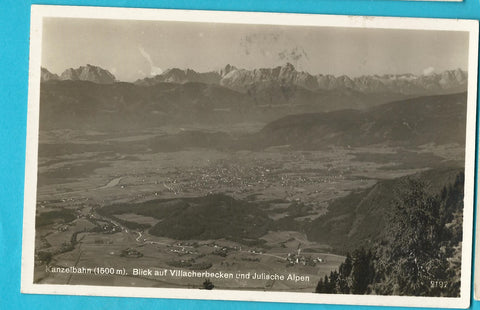 AK Kanzelbahn. Blick auf Villacherbecken und Julische Alpen. (1930)