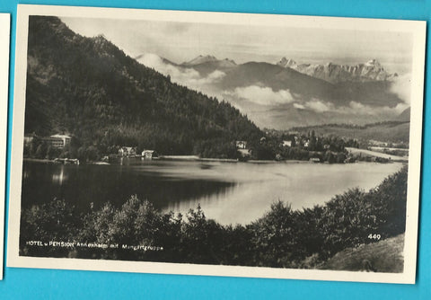 AK Hotel und Pension Annenheim mit Mangartgruppe. (1927)