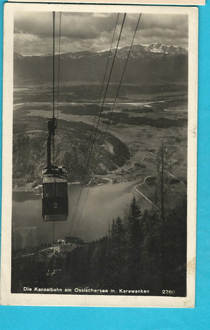 AK Die Kanzelbahn am Ossiachersee mit Karawanken.