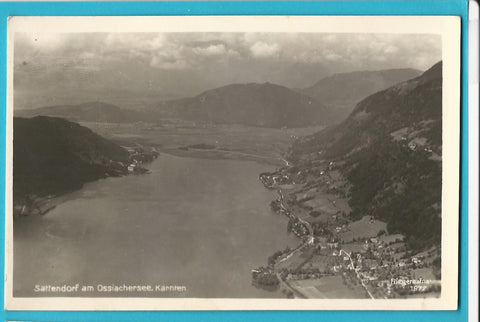 AK Sattendorf am Ossiachersee. Fliegeraufnahme.