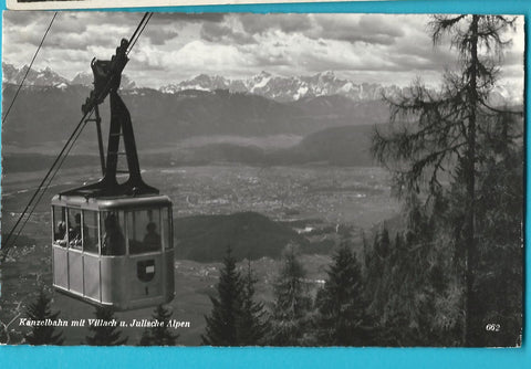 AK Kanzelbahn mit Villach u. Julische Alpen.