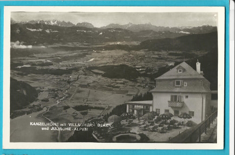 AK Kanzelhöhe mit Villacher Becken und Julischen Alpen.