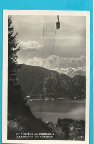 AK Die Kanzelbahn am Ossiachersee mit Annenheim und Karawanken.
