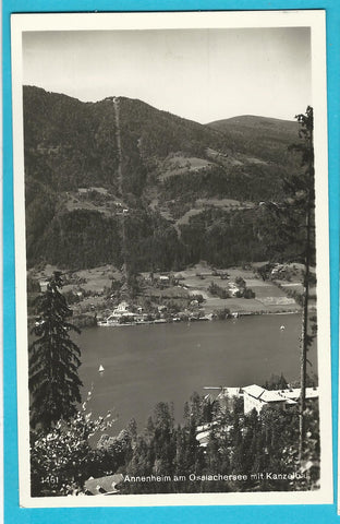 AK Annenheim am Ossiachersee mit Kanzelbahn. (1928)