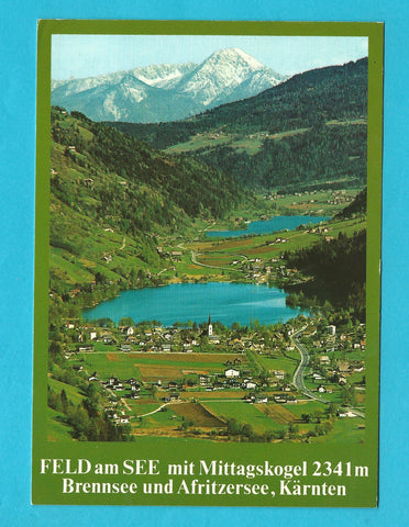 AK Feld am See mit Mittagskogel Brennsee und Afritzersee.