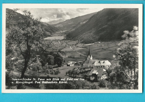 AK St. Peter mit Blick auf Feld am See u. Mittagskogel.